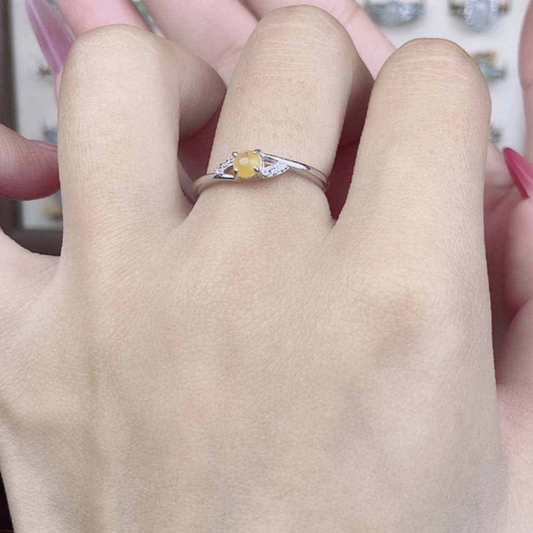 翡翠银S925镶嵌戒指30