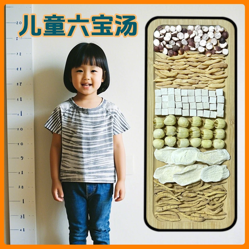 儿童六宝汤健脾无熏原材料无花莲子太子参麦冬茯苓山药煲汤材料包