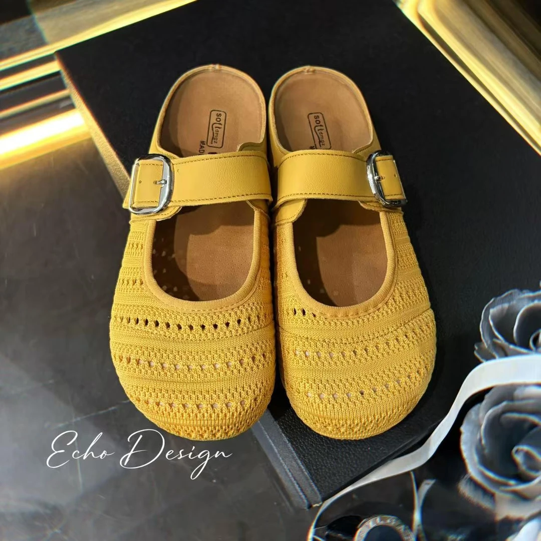 内增高勃肯鞋女外穿软底2025夏季新款一脚蹬包头半拖鞋配裙子凉鞋