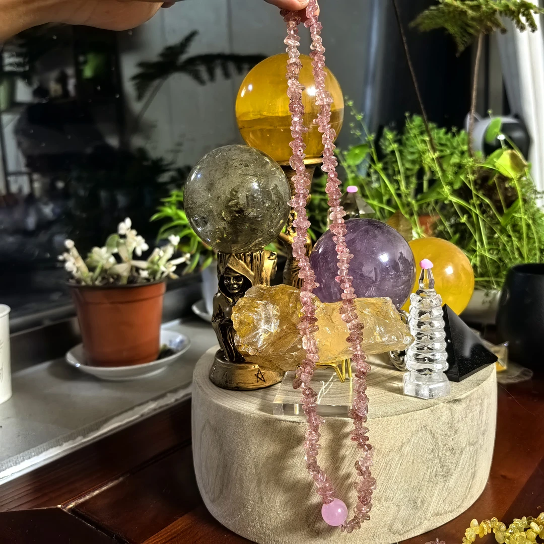 铜合金项链 粉色设计款项链 搭配原创设计