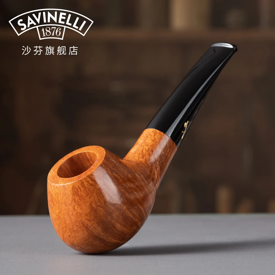 沙芬限量总裁签字GR6级自然色光面石楠木烟斗（涵涵专属推荐）