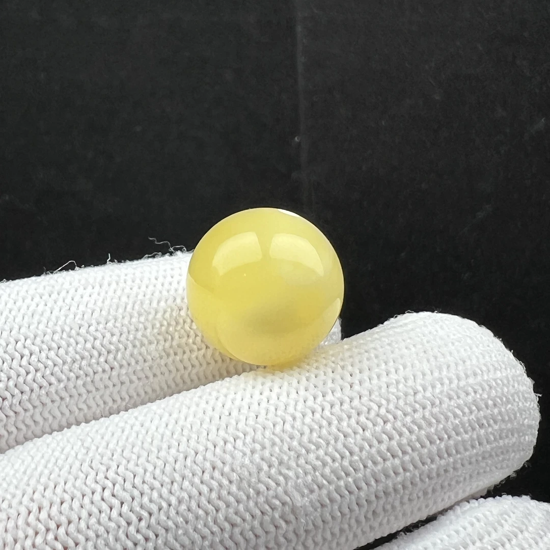 A1154天然蜜蜡圆珠约14.9mm支持复检 假一罚十