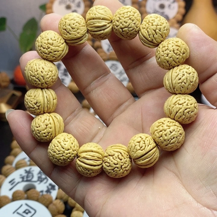 【闪购商品】自*桃核雕刻手串手链