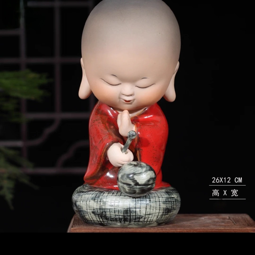 景德镇雕塑陶瓷小沙弥  禅意
