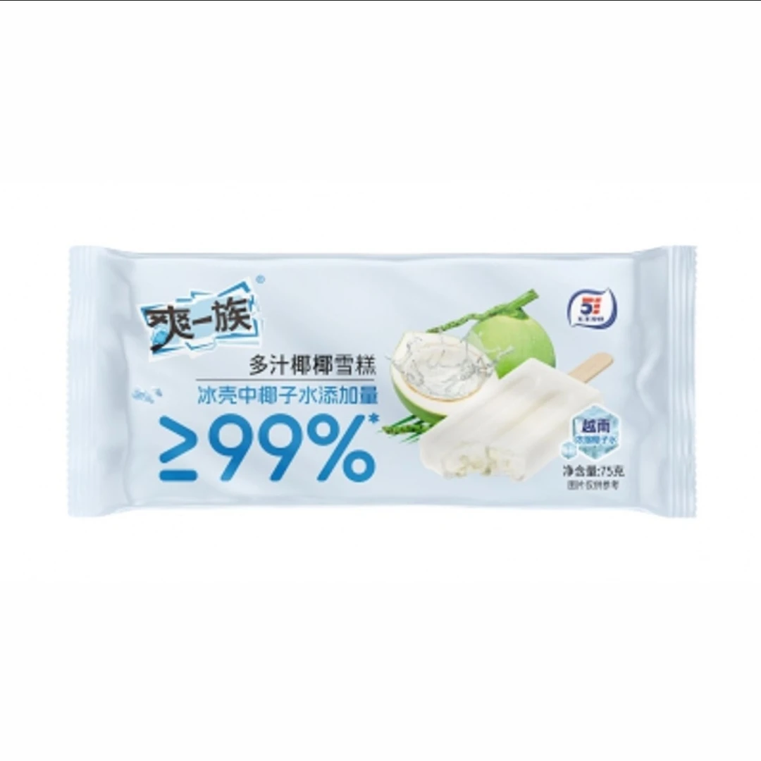 五丰爽一族多汁椰椰雪糕75g/支