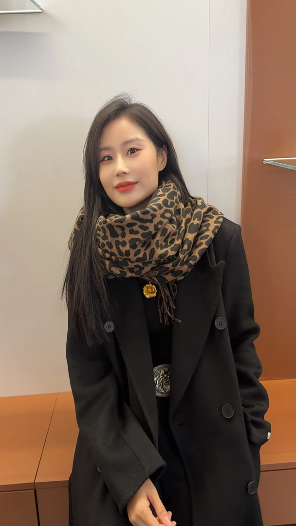 豹纹围巾C 咖色 2733