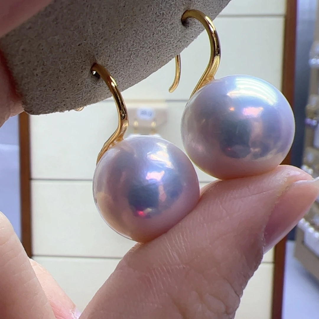 淡水珍珠耳饰银S925镶嵌