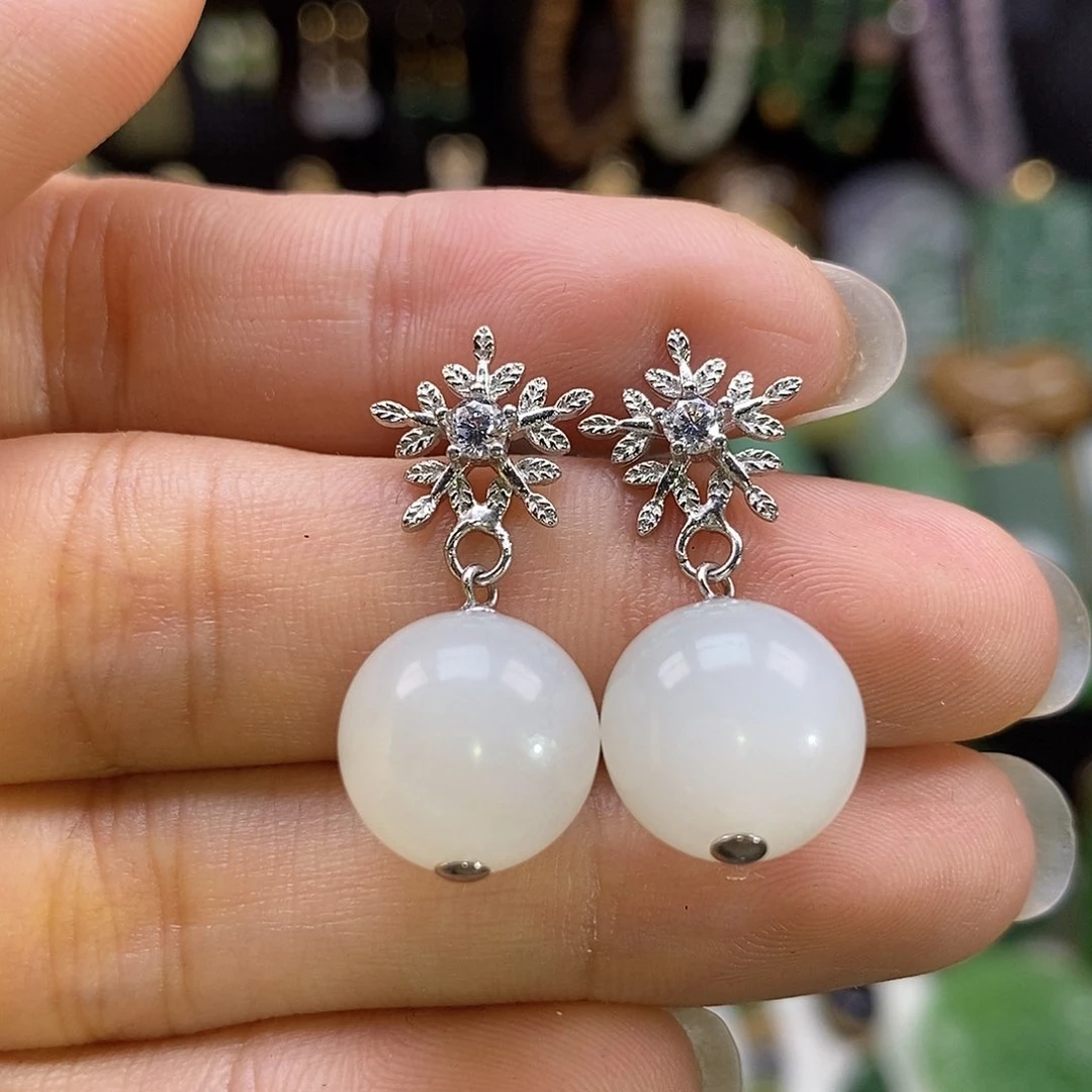 和田玉银S925镶嵌颈饰