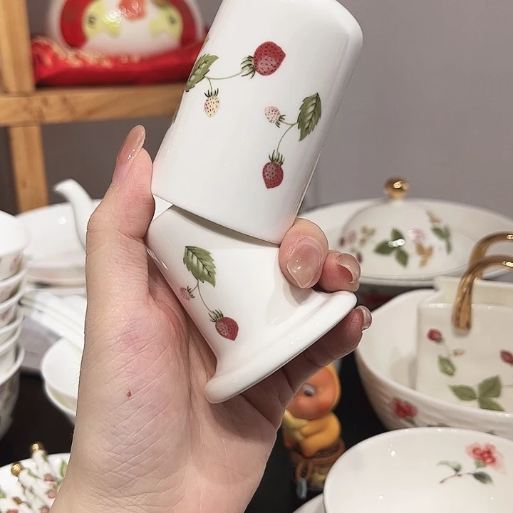 瓷片棉签罐2个瓷片瓷片