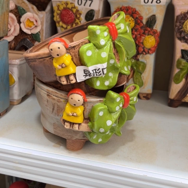 紫砂花盆粗陶材质多肉花盆