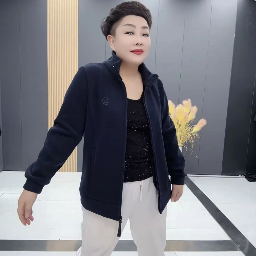 1013-BXQ秋冬新款大码百搭休闲宽松上衣