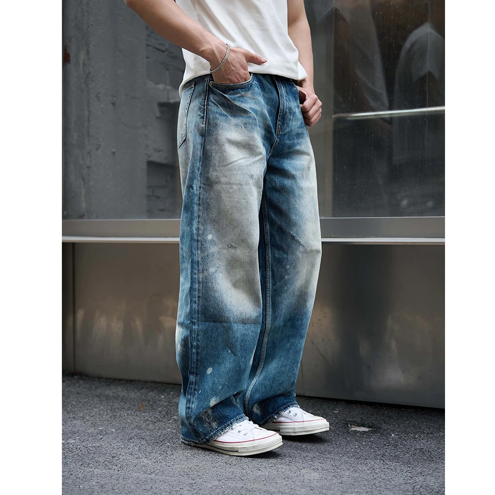 DOKIE【破冰】14盎司重磅进口水洗宽松直筒版型牛仔裤32066