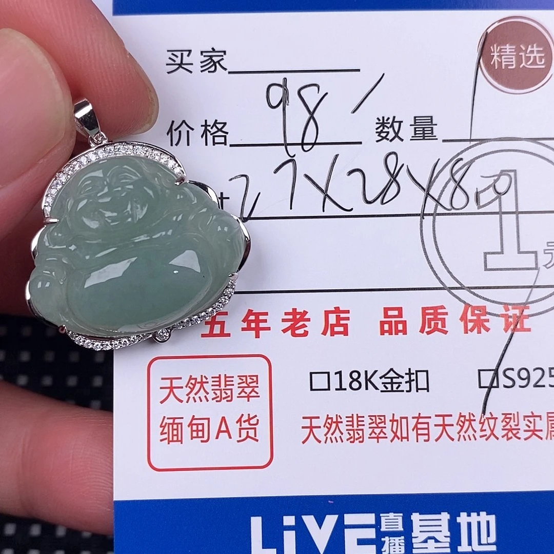 翡翠银S925镶嵌颈饰