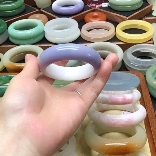 石英质玉（黄龙玉）合金手镯梦****菡