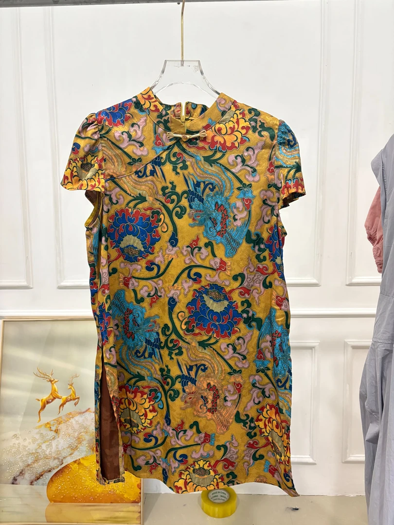 新中式女欧货2025夏季盘扣复古国风旗袍裙连衣裙