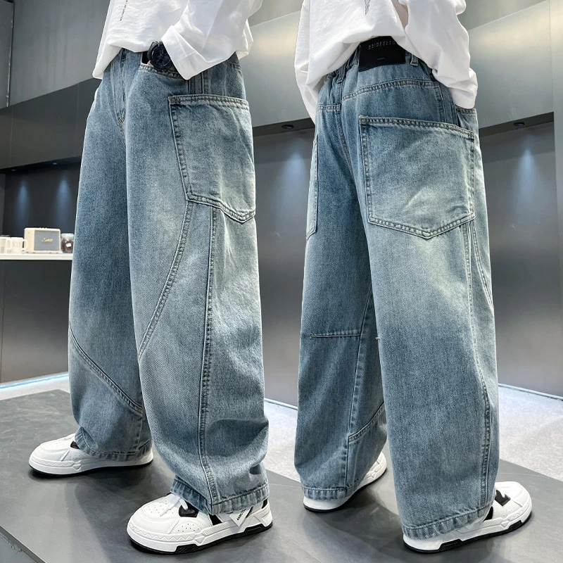 儿童装男童牛仔裤子春秋款2025新款春装男孩中大童春季长裤休闲潮