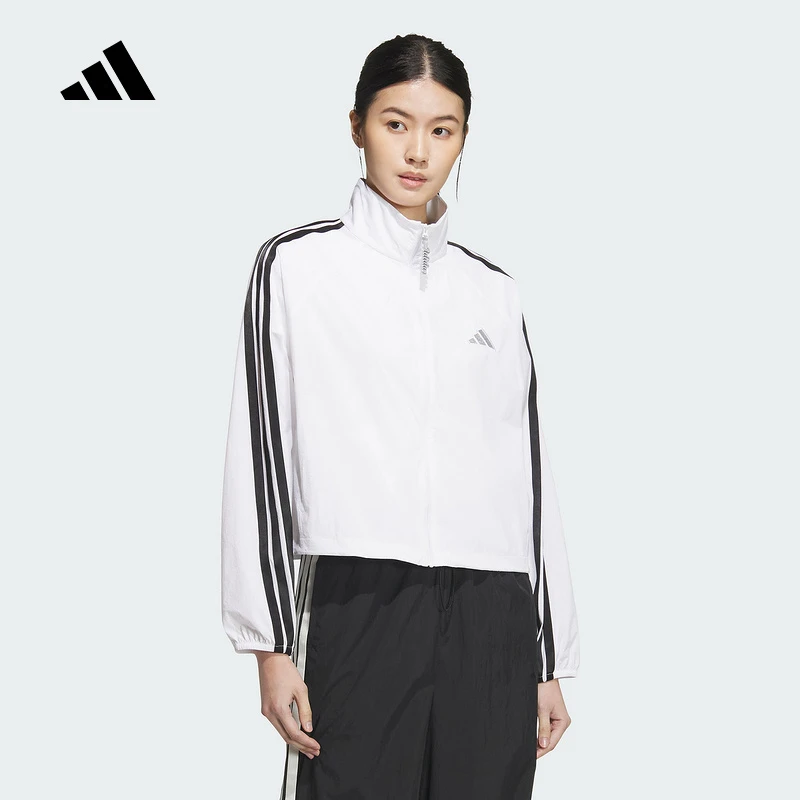 Adidas阿迪达斯【开学季】经典三条纹防晒UPF50+凉感梭织外套KC0181