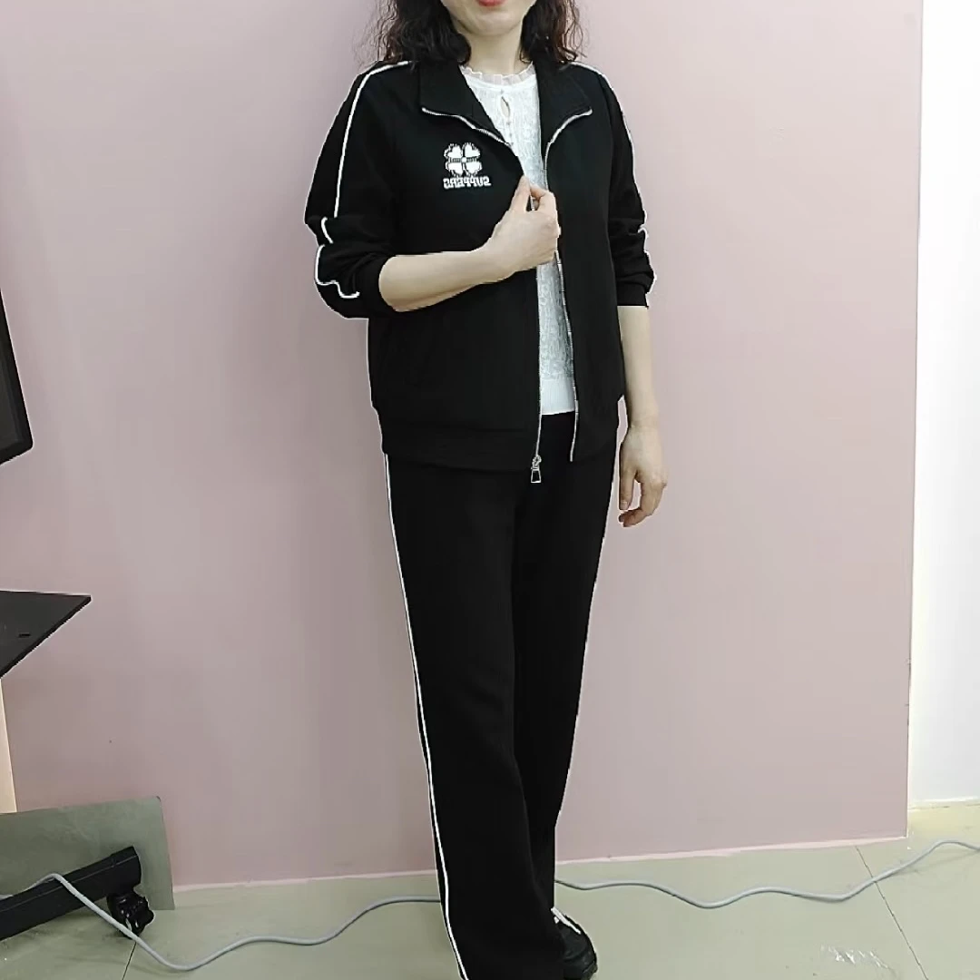 【名角服饰】【2508休闲套装】时尚显瘦两件套