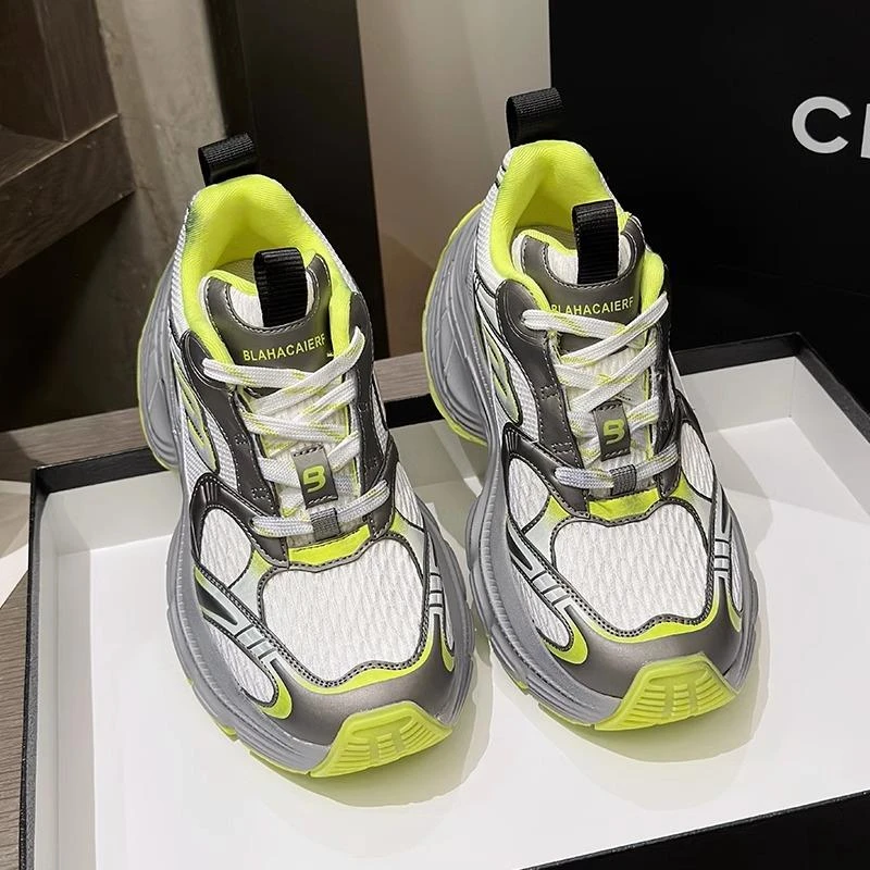 2025新款巴黎10XL老爹鞋女厚底系带情侣款增高复古做旧休闲运动鞋