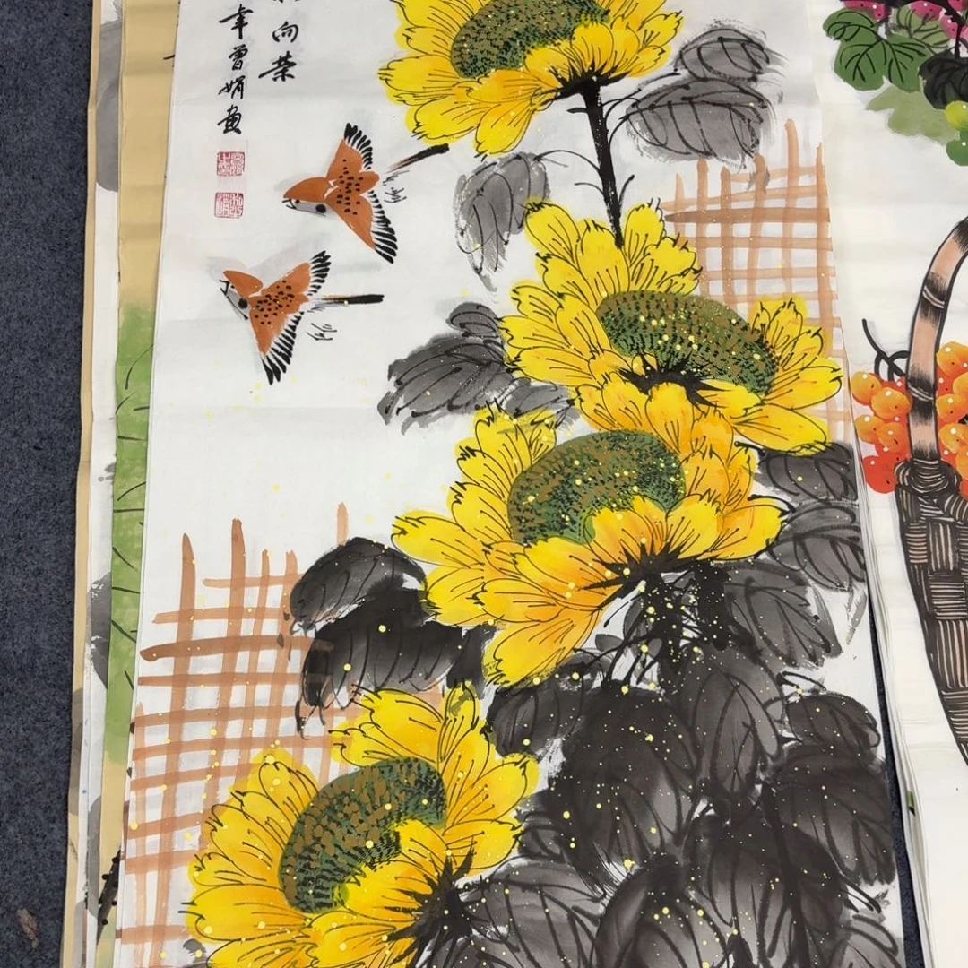海***瑟国画100×50@画画画画画