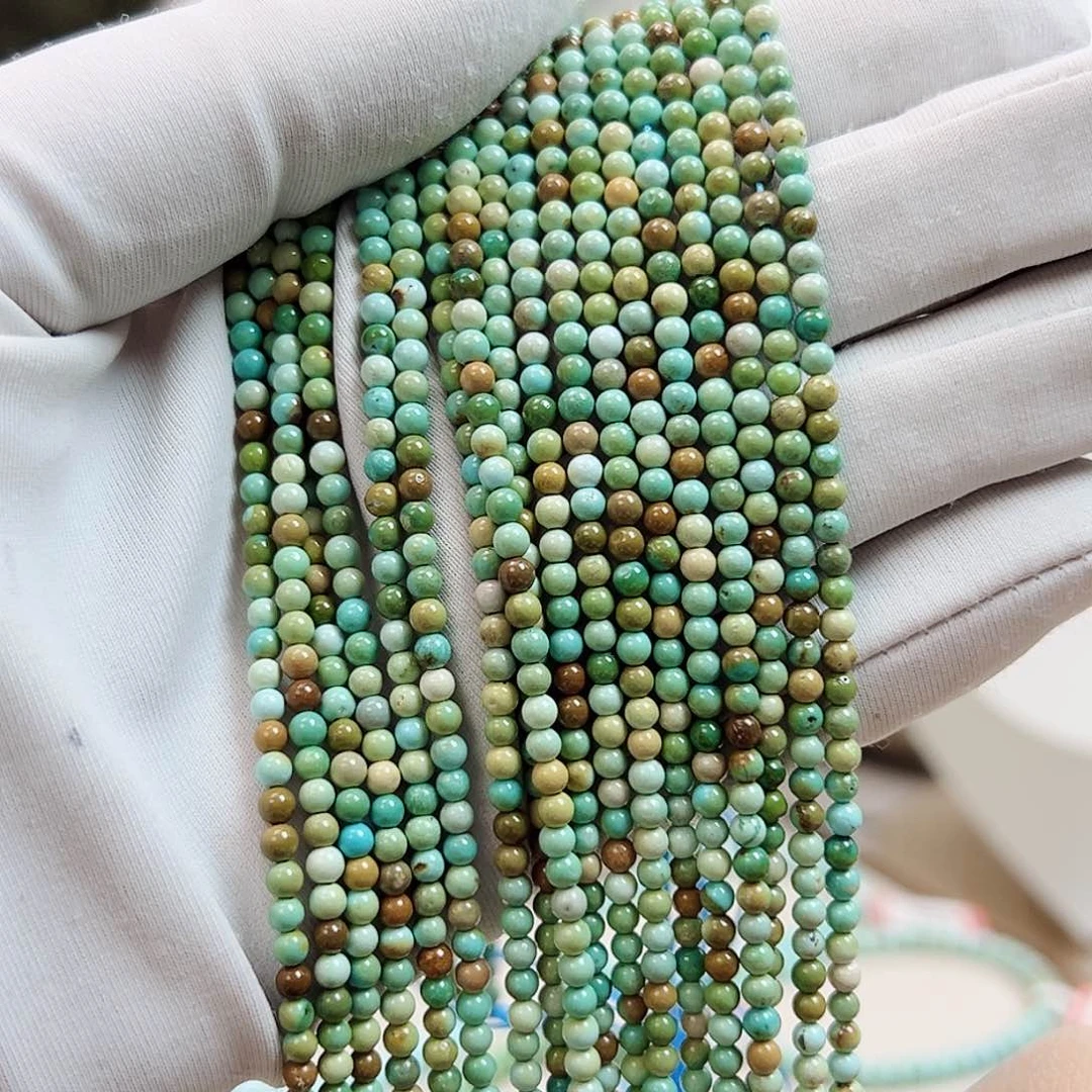 绿松石未镶嵌小米珠2.8彩虹炫彩