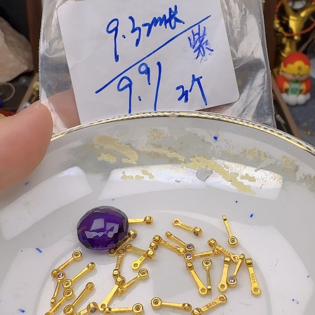 紫晶银S925镶嵌颈饰紫水晶925镶嵌175