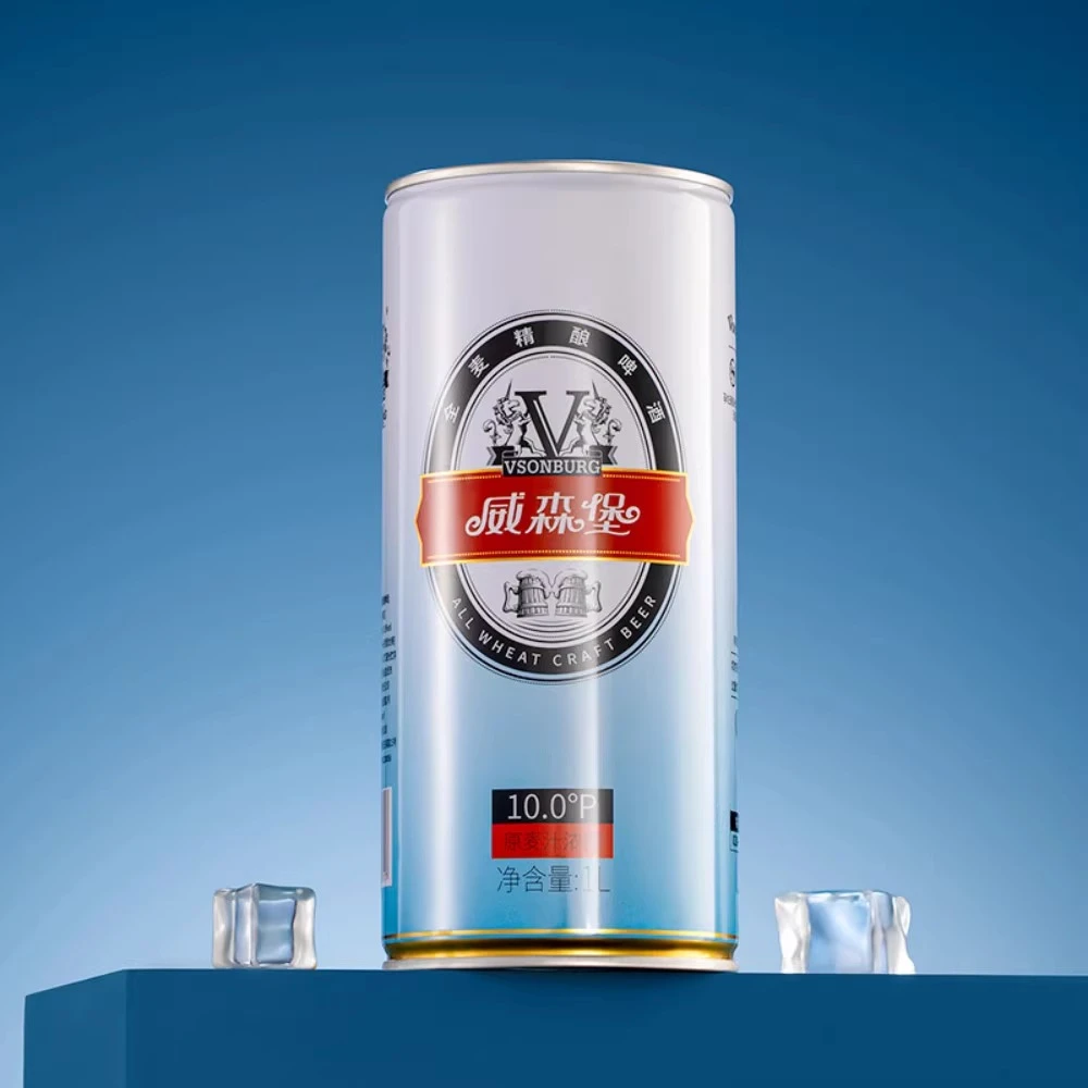 【川渝次日达】3月新货 威森堡德式全麦精酿10度1L*6罐 整箱家庭聚会正品优质啤酒