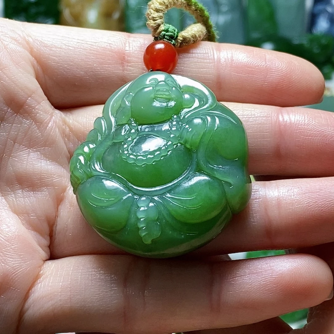 和田玉（碧玉）颈饰未镶嵌