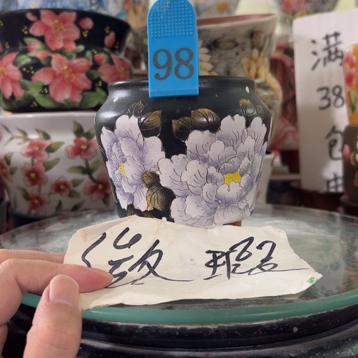 景德镇手绘花盆满38包邮偏远地区除外