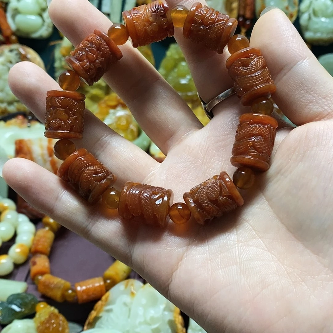 王***范蛇纹石玉未镶嵌手链