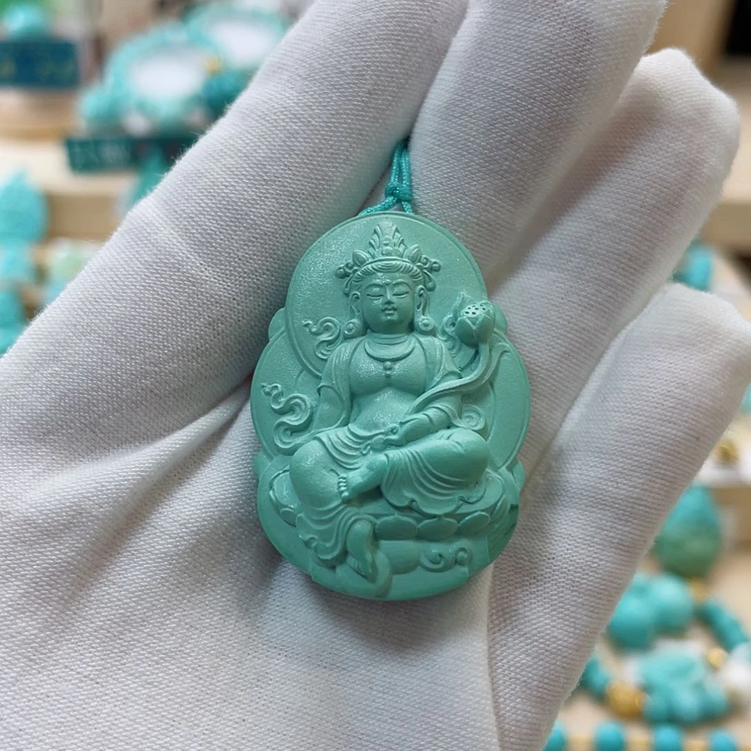 绿松石珠宝奇石未镶嵌老*