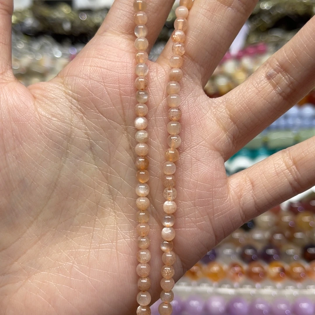 未镶嵌水晶颈饰天然橙月光卡4长条38厘米