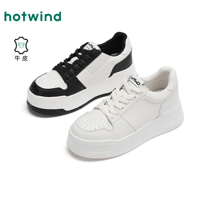 流光风【热风门店同款】4折起女小白鞋板鞋德训鞋厚底爆款H14W25139