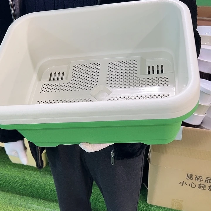 特价宽体小菜盆长38宽28高14.5米色带托3个