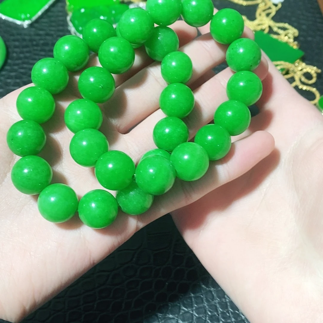 翡翠耳饰14K金镶嵌手串