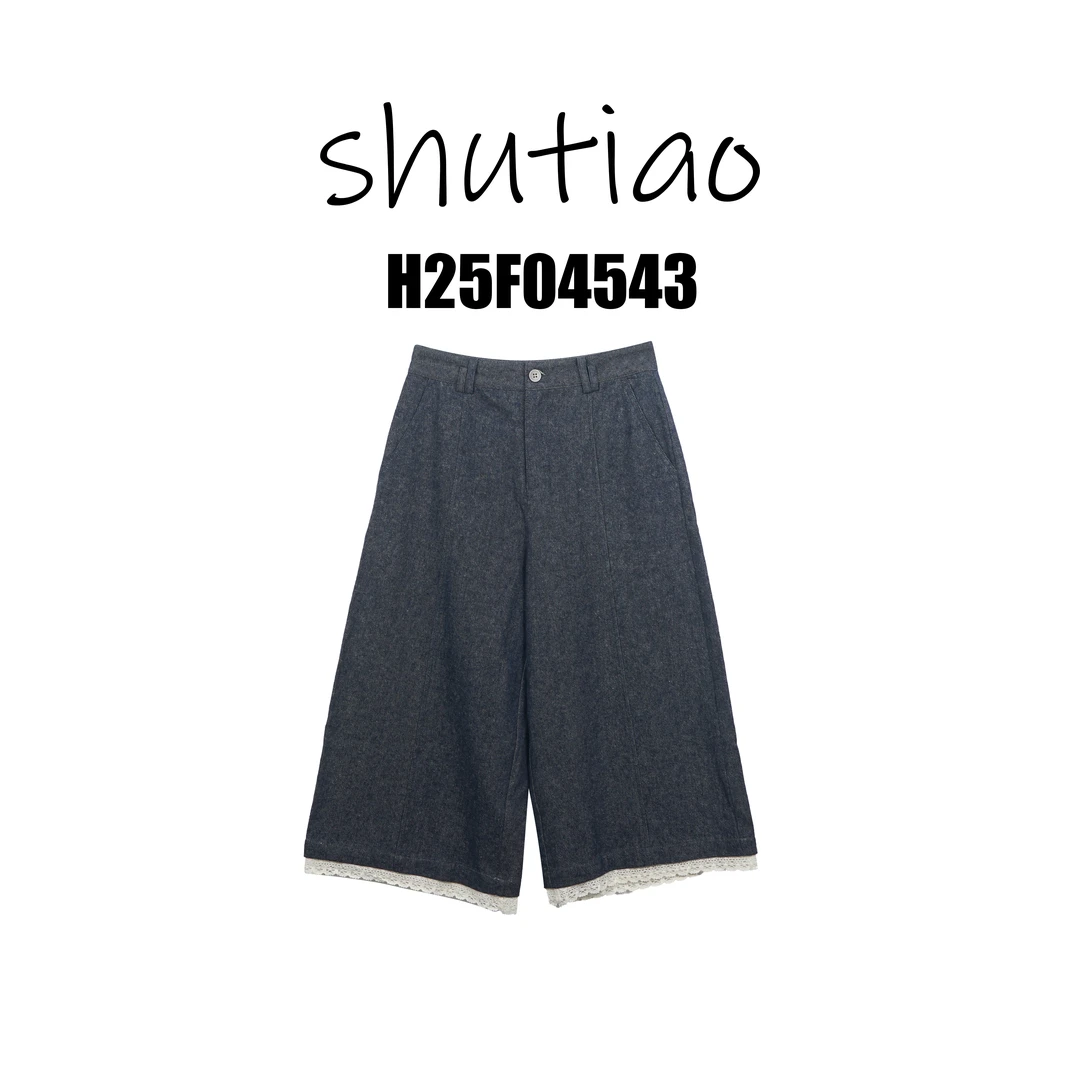 【SHUTIAO】2025夏季：新款小众设计款短裤H25F04543