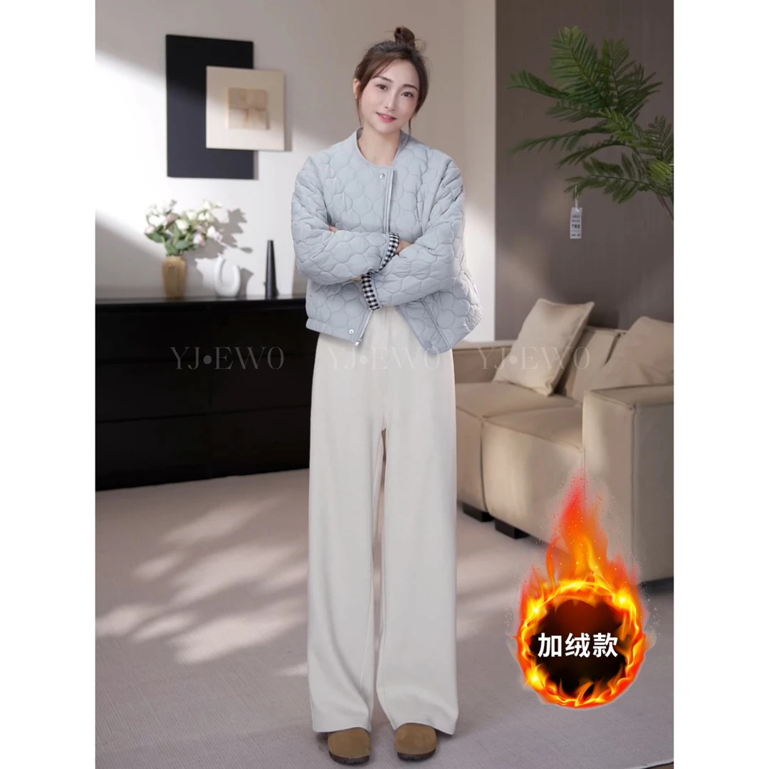 【现货】秋冬加绒长袖休闲宽松百搭裤子-YJ2911