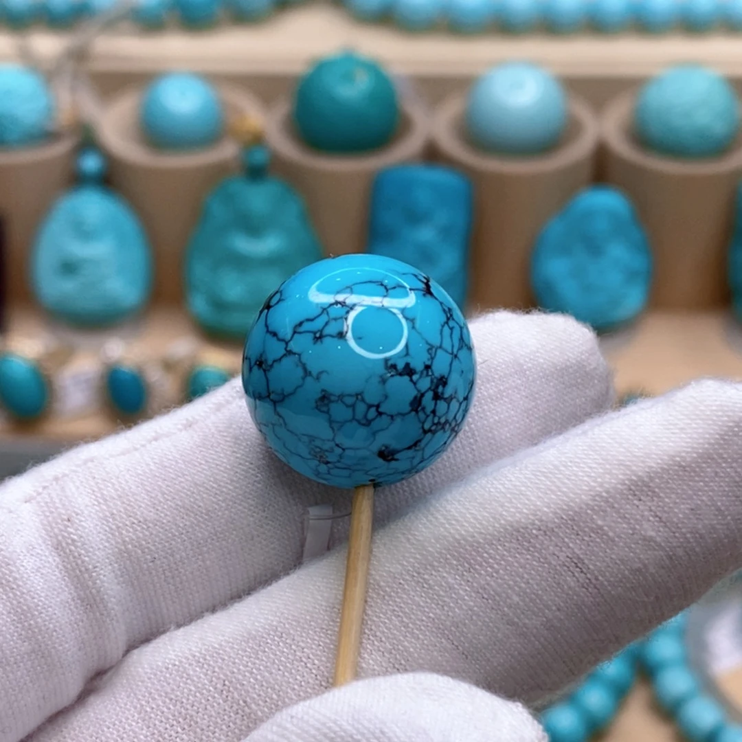 绿松石未镶嵌珠宝奇石18.4mm
