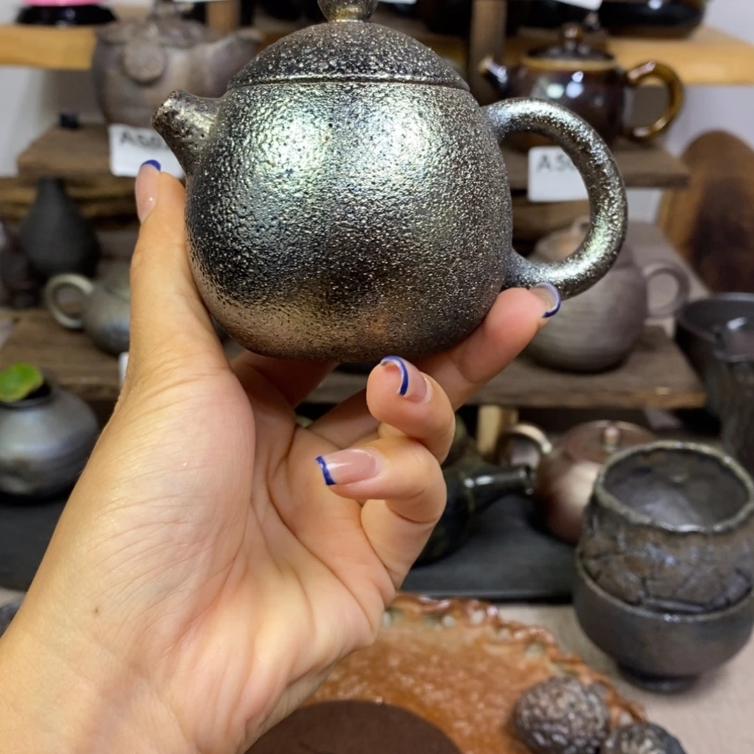 建水紫陶柴烧茶壶
