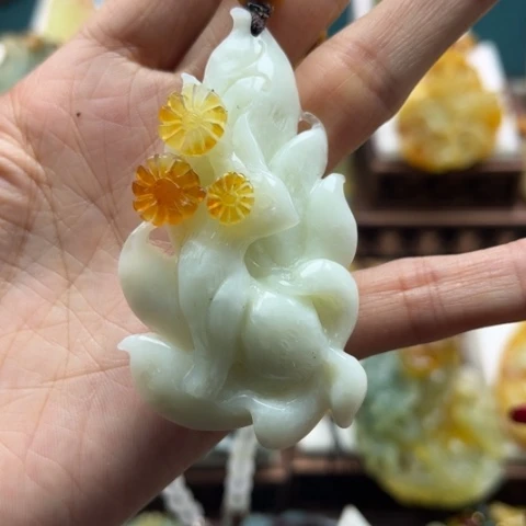 岫玉挂件未镶嵌挂件