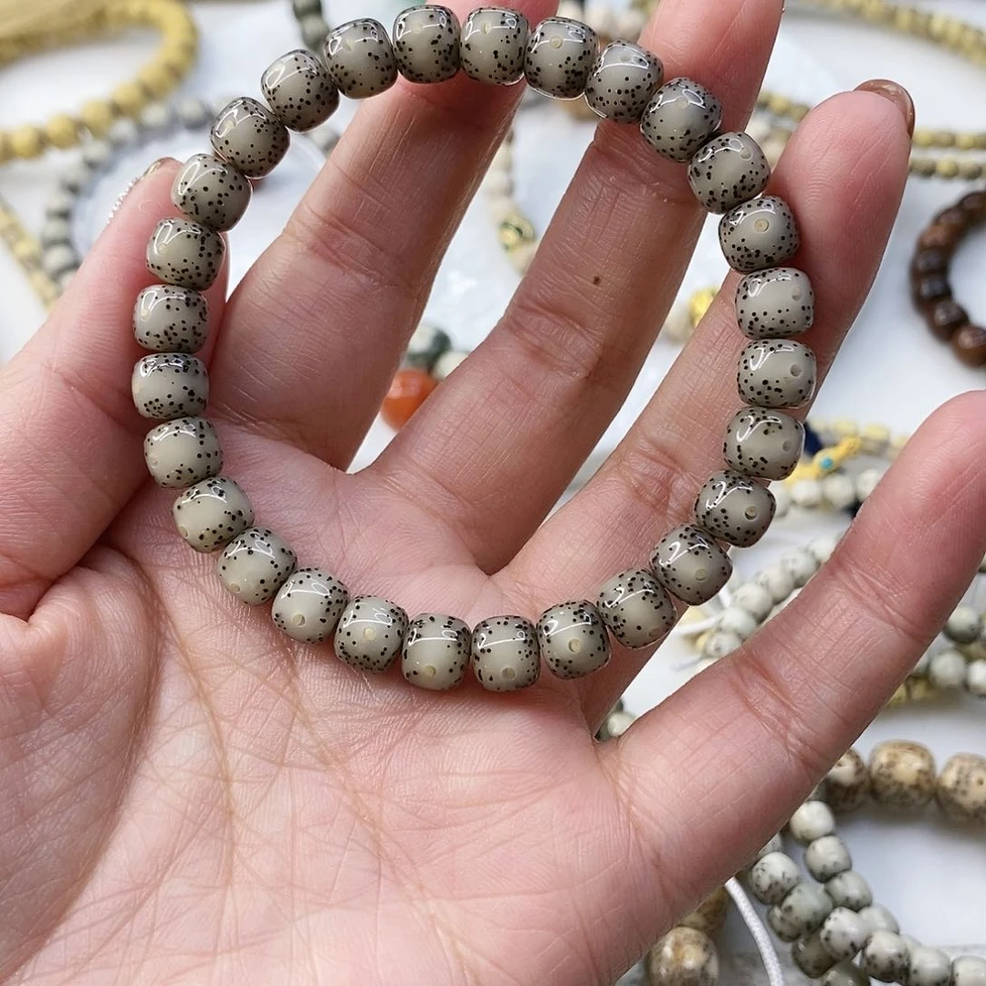 星月菩提手串A****?卡8石玉料冰糖双留白