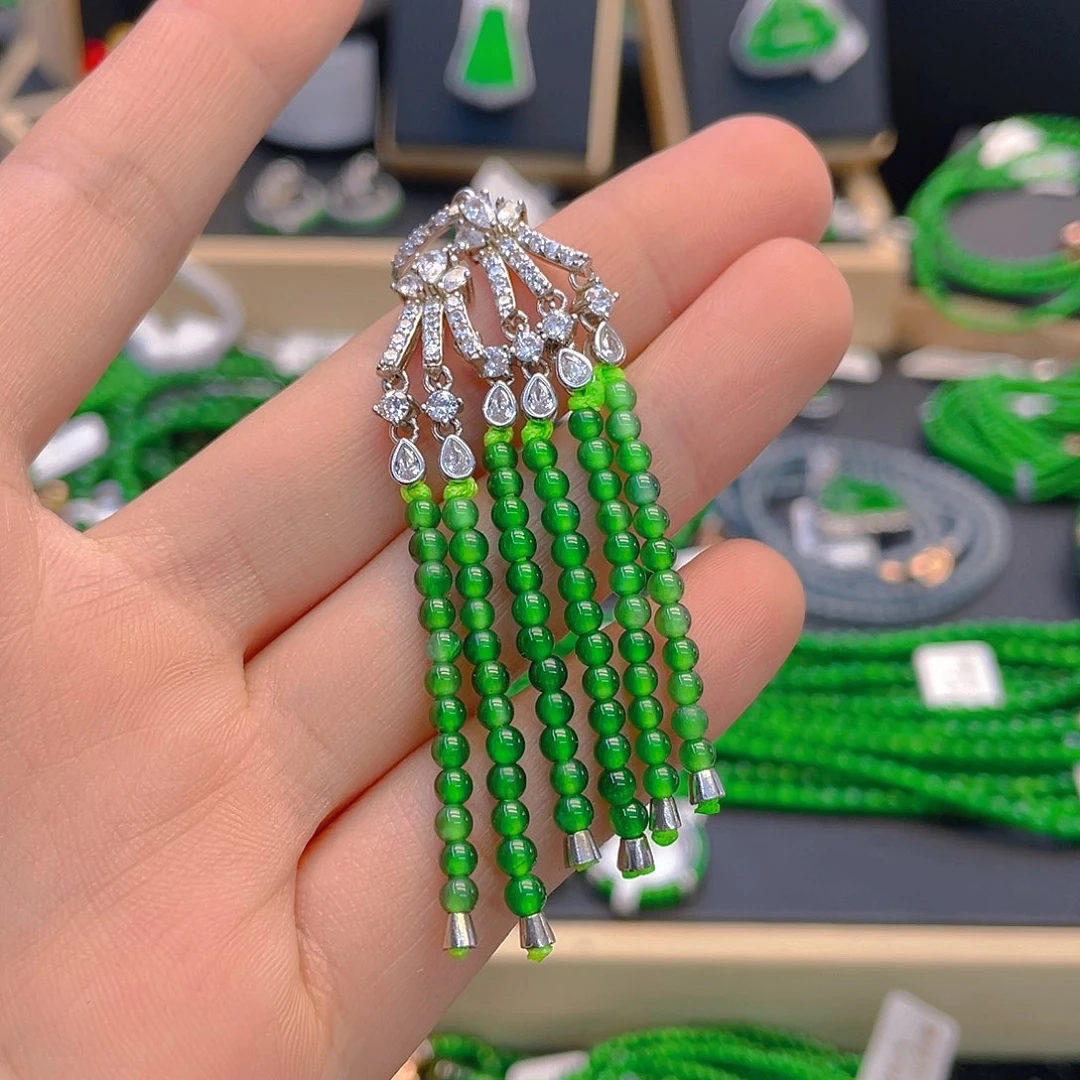 翡翠手链未镶嵌耳钉卡3