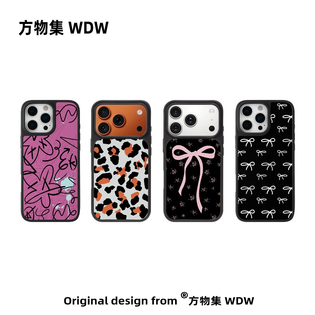 方物集WDW丨<造物主系列>光油印花适用iphone17黑边磁吸手机壳