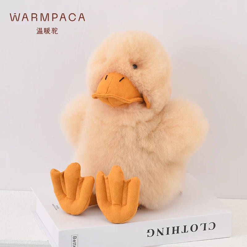 Warmpaca温暖驼羊驼毛玩偶小鸭子公仔秘鲁手工摆件生日礼物