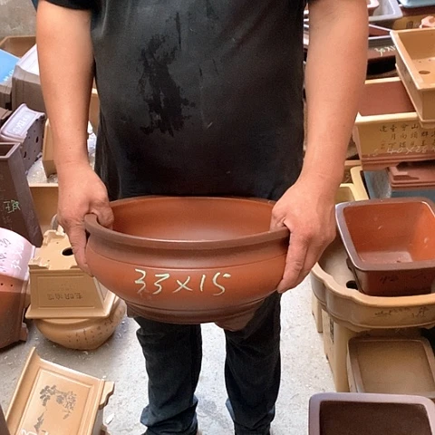 紫砂花盆手工制作