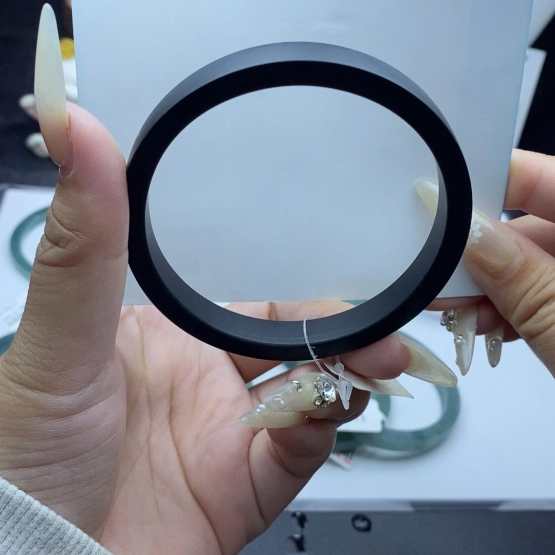 定制翡翠未镶嵌成品买断钢琴黑磨砂