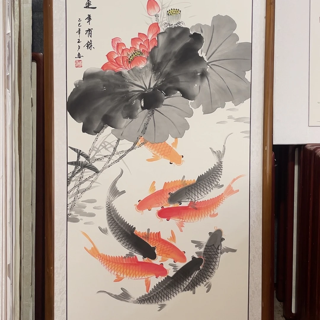 国画带框尺寸63*123厘米