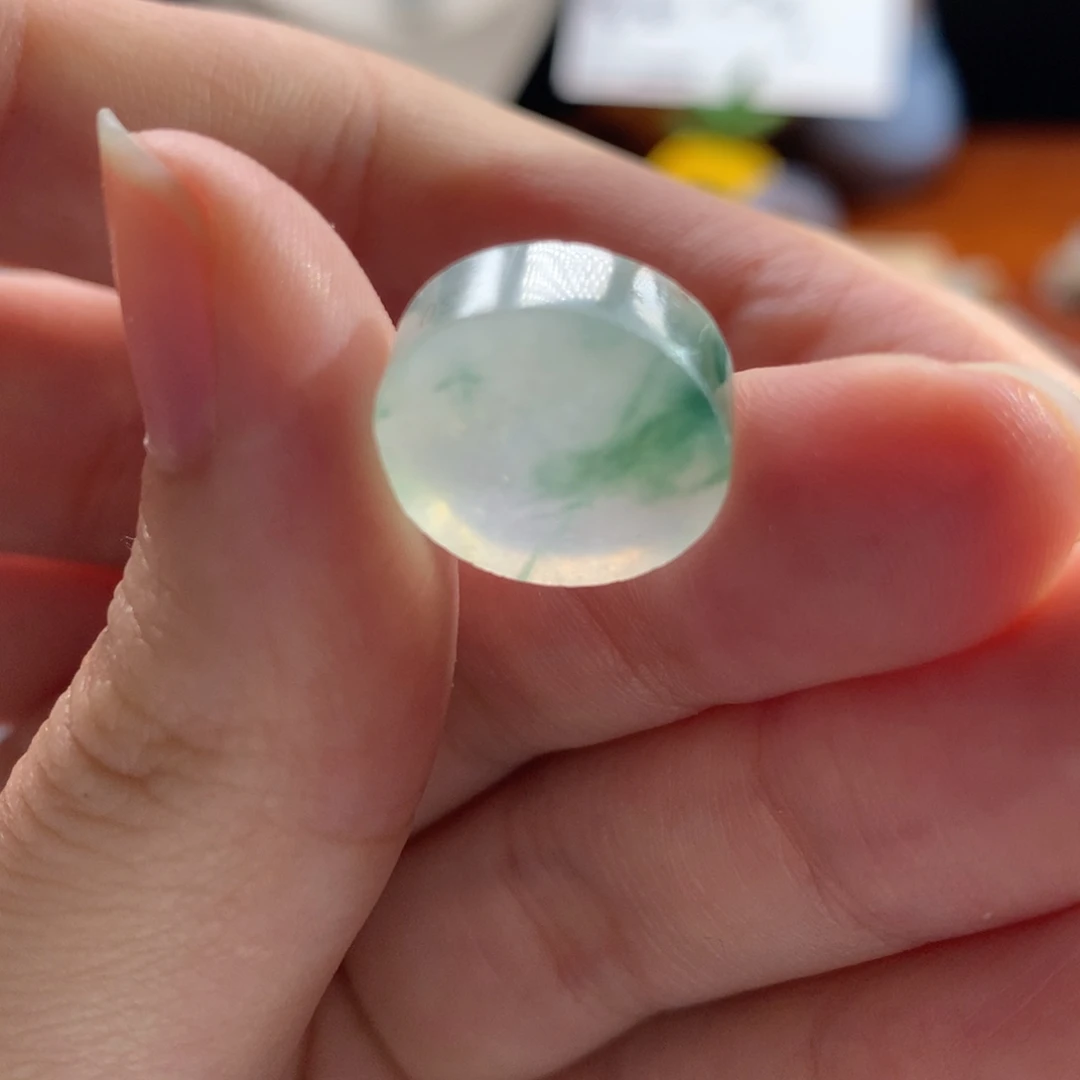 未镶嵌定制翡翠冰飘花 14x4.7