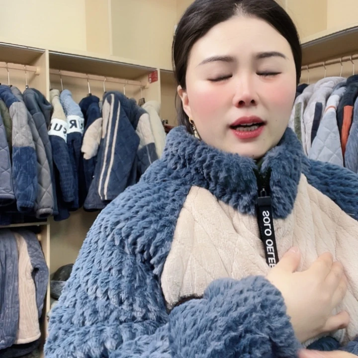 欢迎欢迎3XL蓝色兔绒