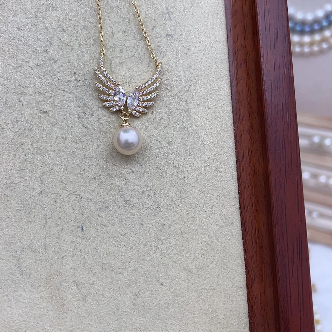 银S925镶嵌海水珍珠颈饰